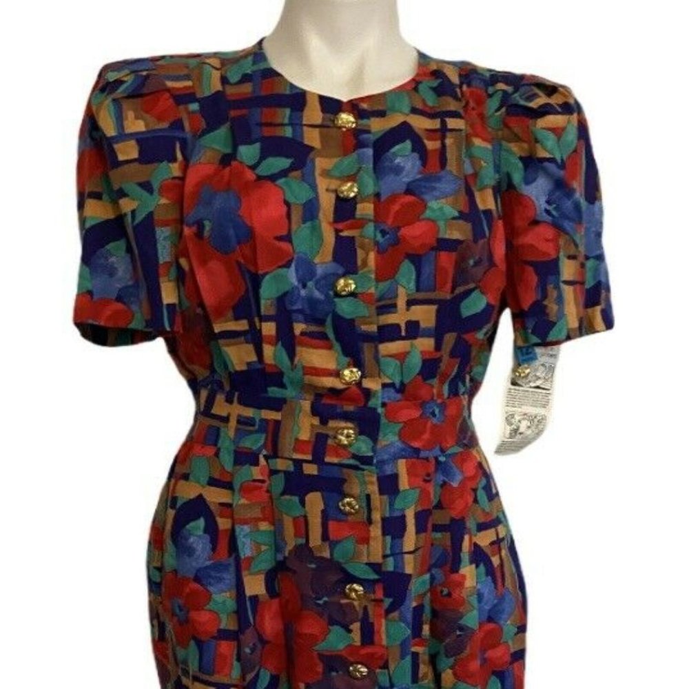 Vintage Special Effect Secretary Dress Size 12p